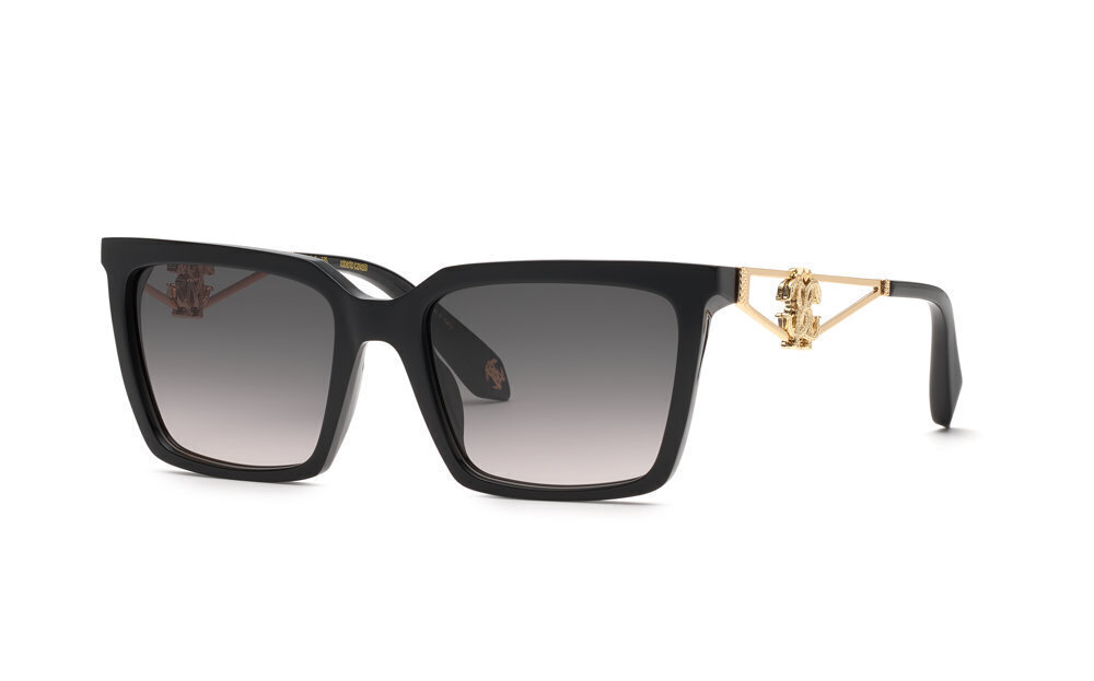 ROBERTO CAVALLI SUN SRC157M Sunglasses BLACK W SMOKE GRAD (0700) 54mm